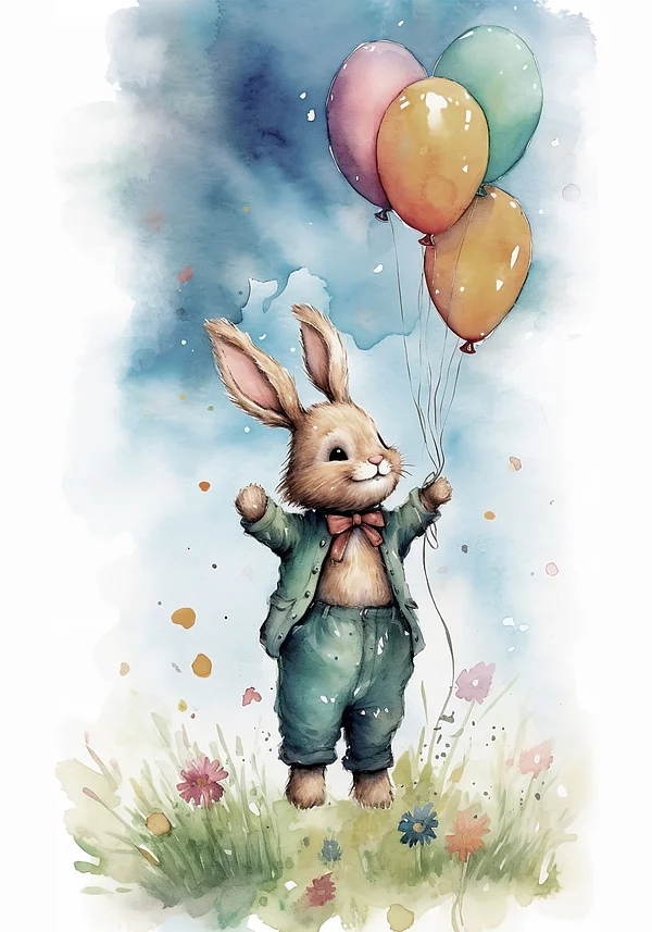 Zajączek z balonikami