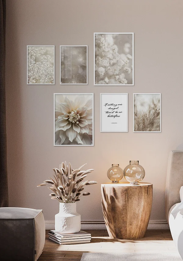 Delikatne kwiaty (Zestaw 6 plakatów)