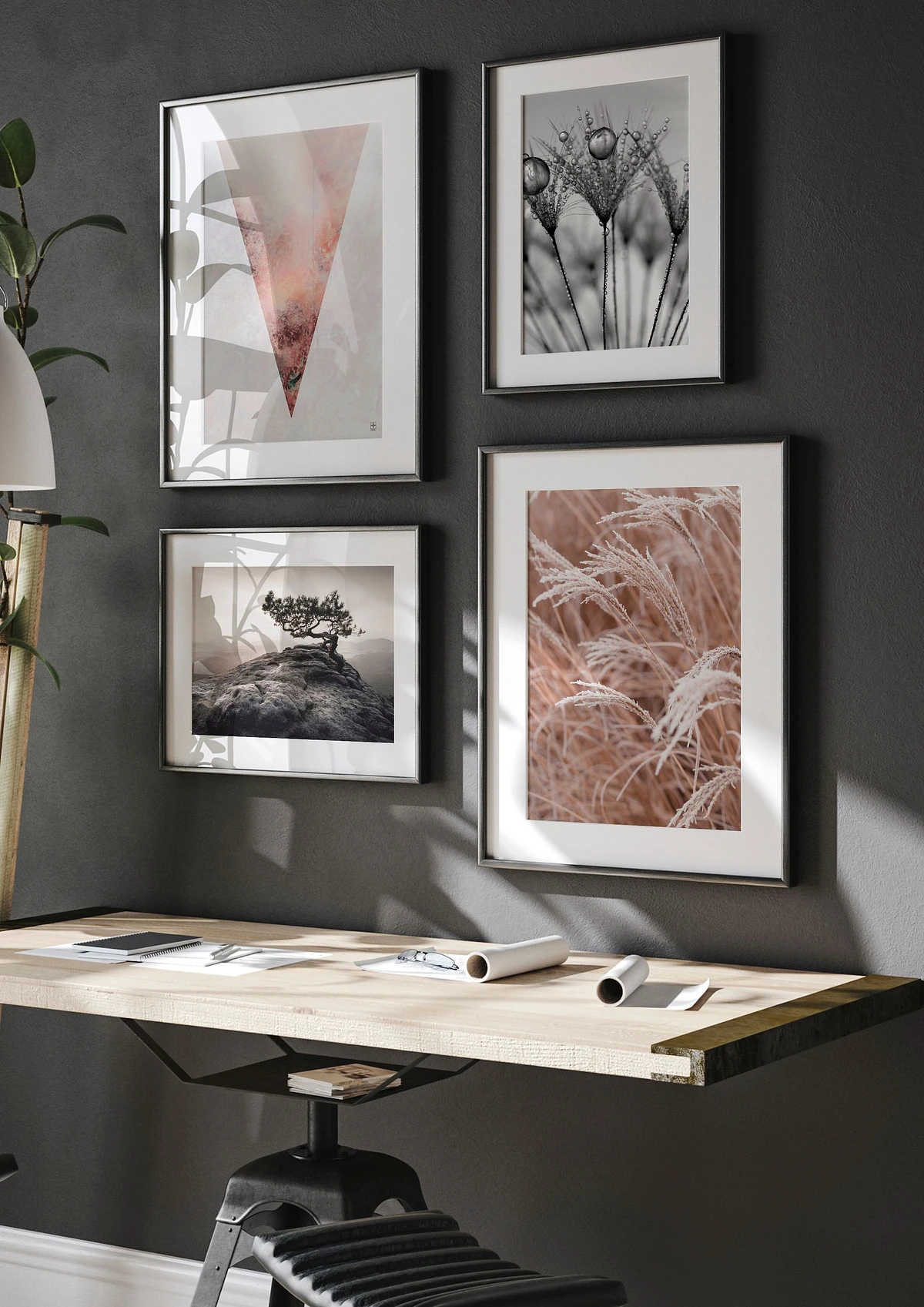 Róże i szarości w naturze