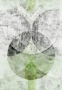 Zielono-Szara Harmonia z Półokręgiem