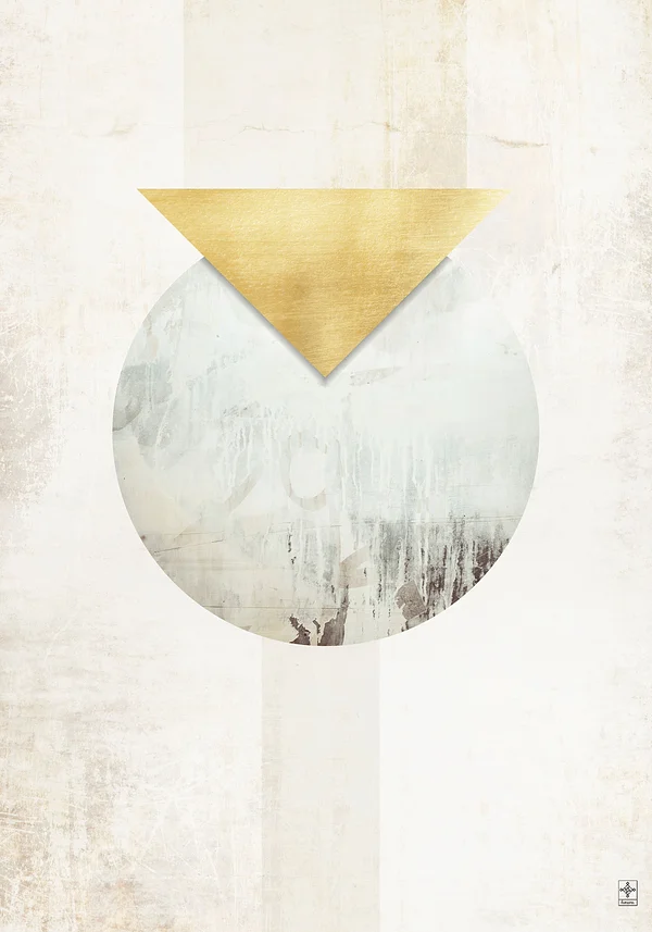 Szary Okrąg i Złoty Trójkąt: Minimalistyczna Sztuka