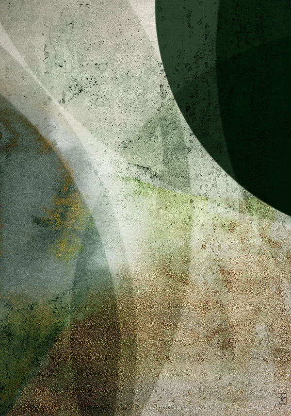 Zielona Abstrakcja: Nowoczesny Plakat