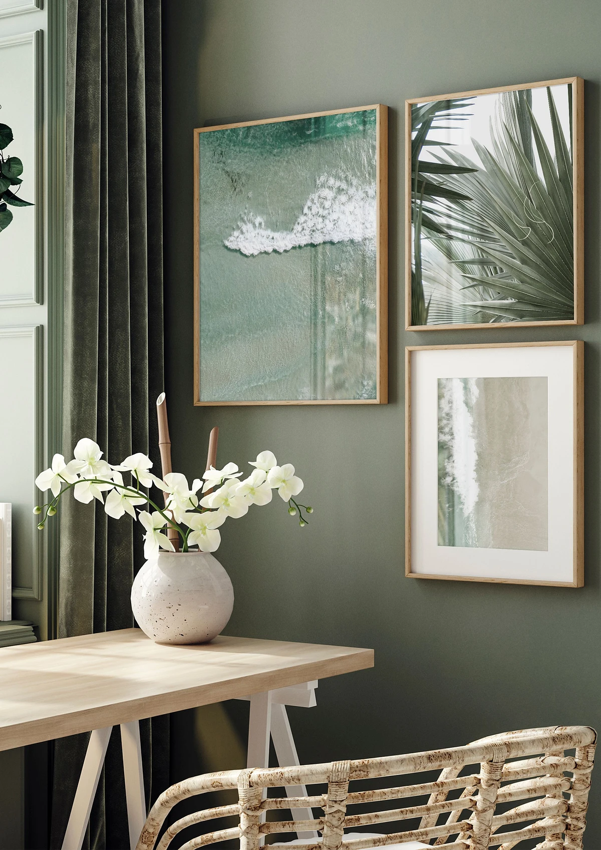 Biuro w delikatnej zieleni