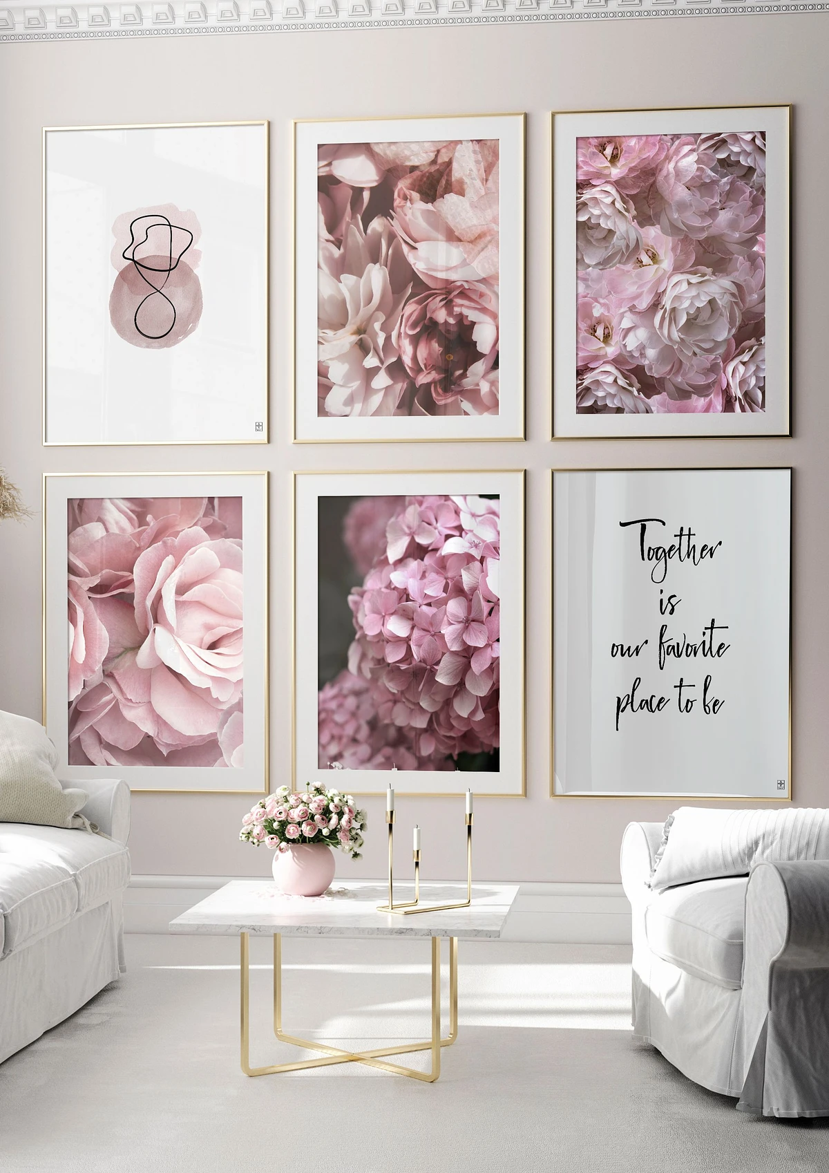 Kwiaty w salonie glamour