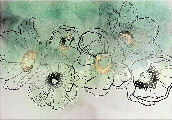 Zielony dywan z kwiatów